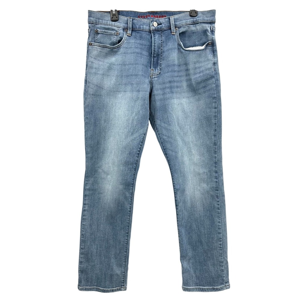 Lucky Brand Jeans 410 Athletic Straight 5-Pocket Medium Denim Blue Men's 33 x 30